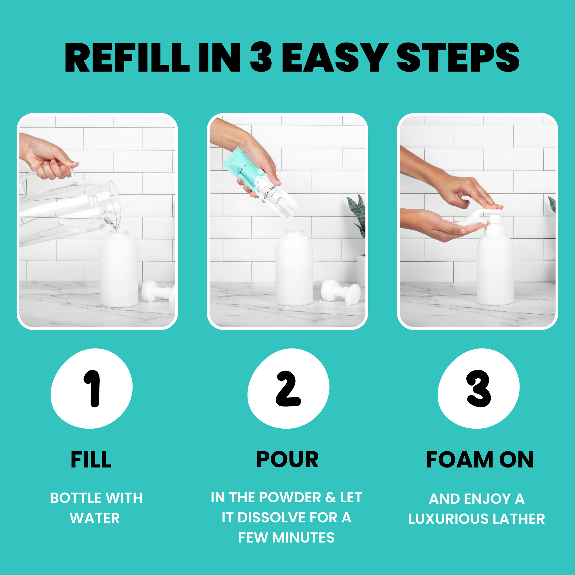 Foaming Hand Soap Refills (Set of 5, 10, or 15 Refills) - Unscented