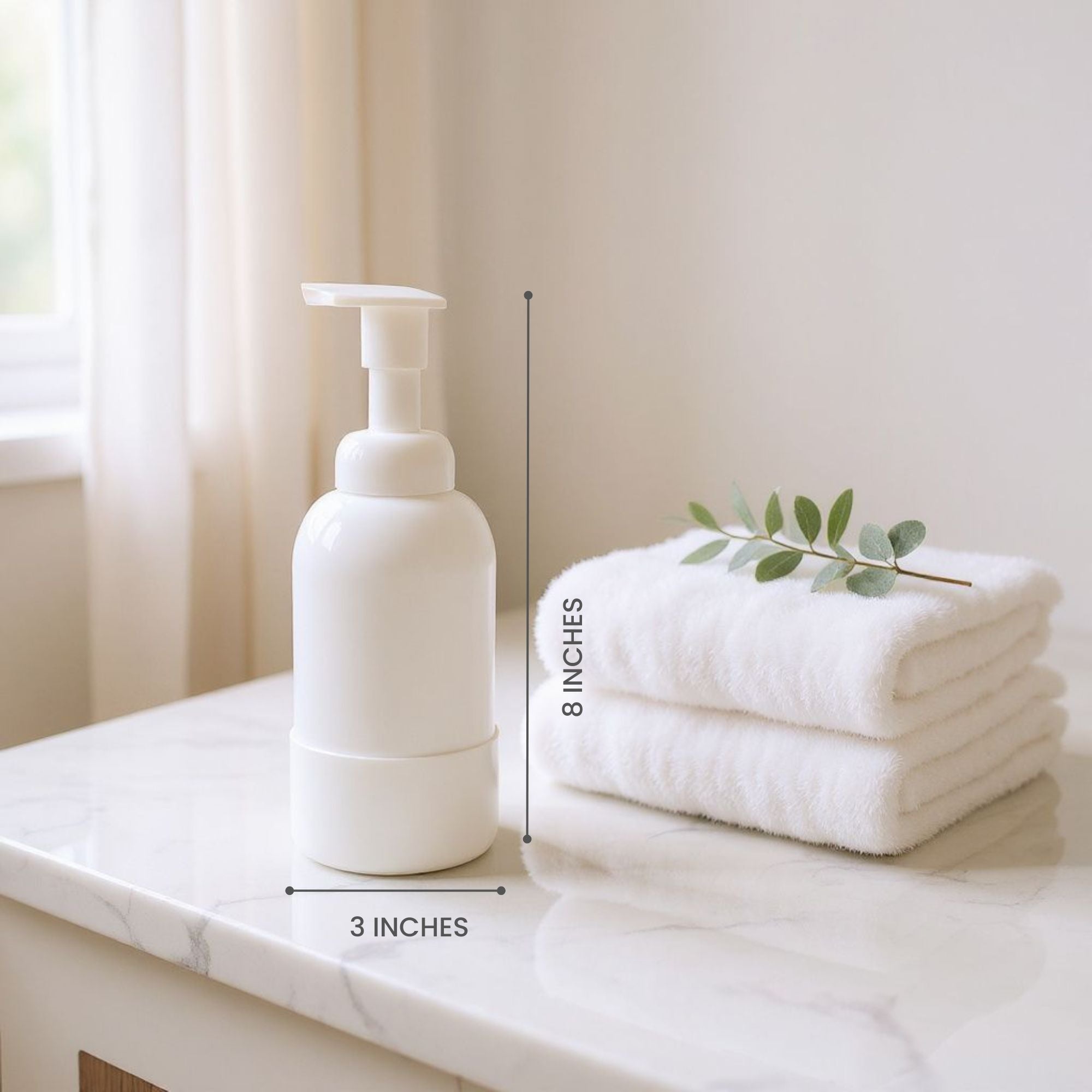 Reusable Glass Foaming Bottles - 2 pack