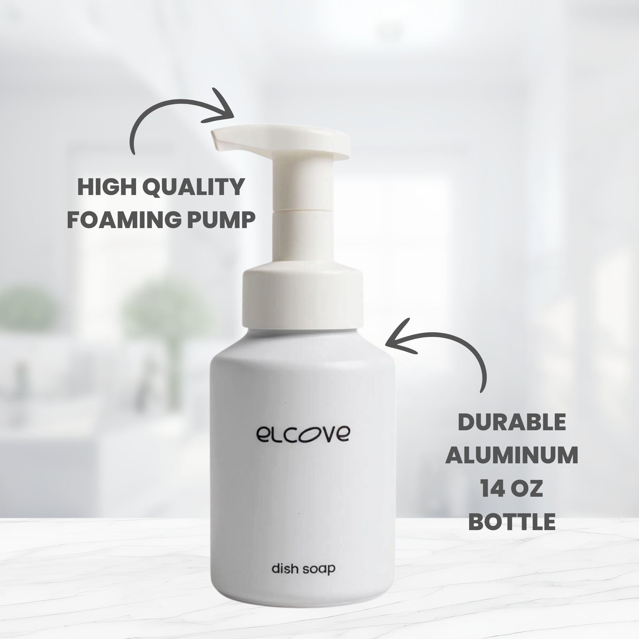 Reusable Aluminum Dish Soap Bottles - Set of 2